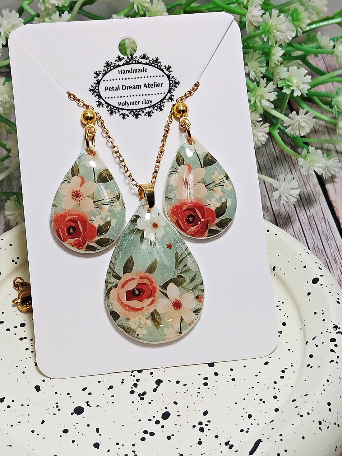Set cu flori - bijuterii - seturi de bijuterii - Artynos.ro