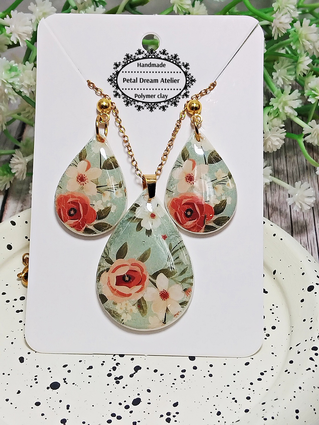 Set cu flori - bijuterii - seturi de bijuterii - Artynos.ro