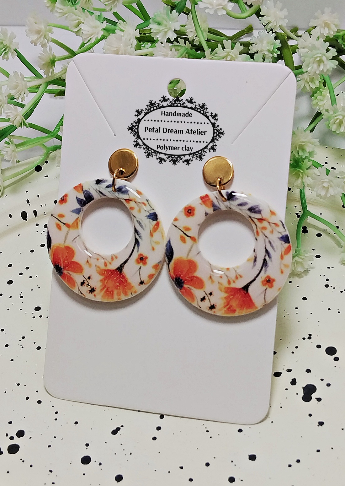 Cercei cu flori - bijuterii - cercei - cercei cu figurine - Artynos.ro