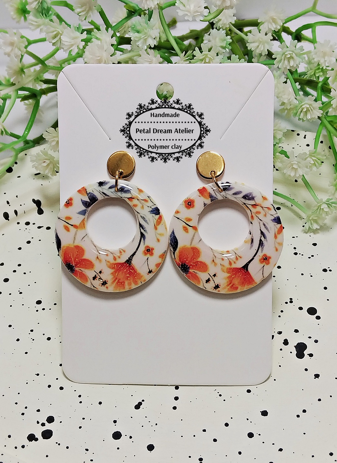 Cercei cu flori - bijuterii - cercei - cercei cu figurine - Artynos.ro