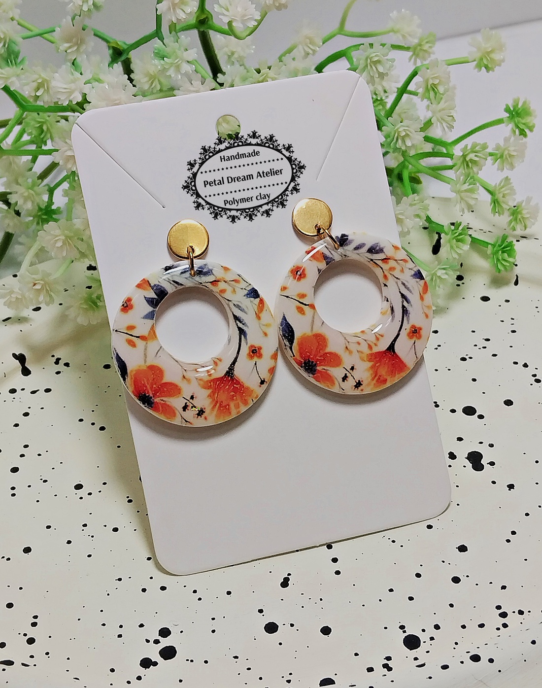 Cercei cu flori - bijuterii - cercei - cercei cu figurine - Artynos.ro