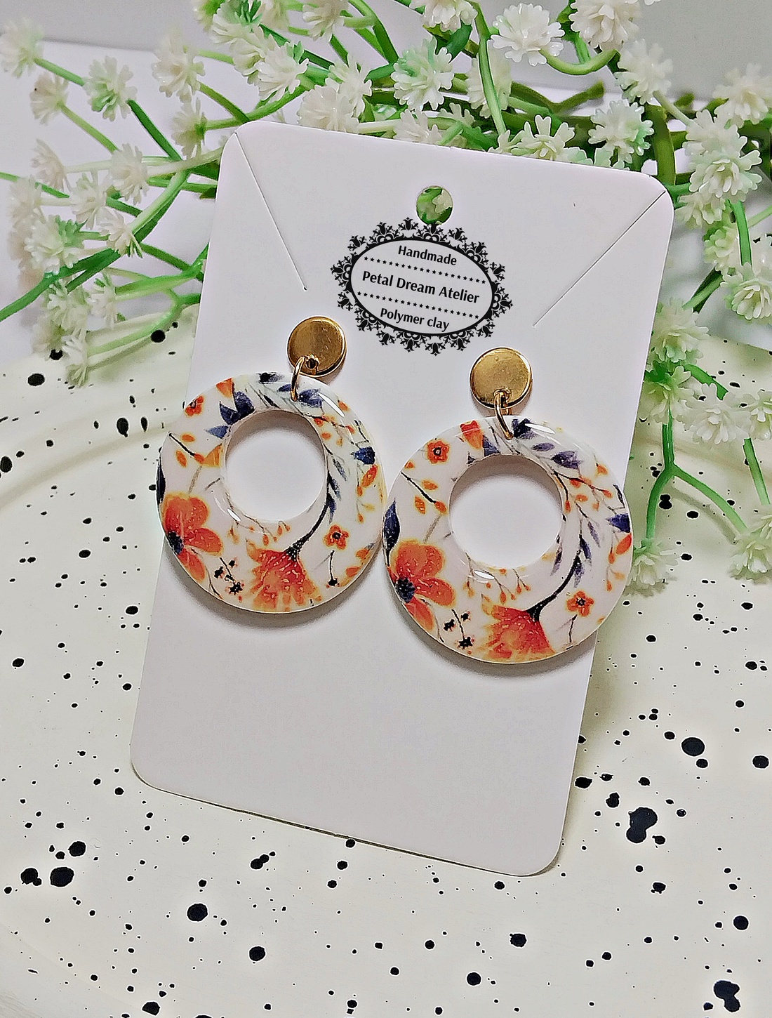 Cercei cu flori - bijuterii - cercei - cercei cu figurine - Artynos.ro