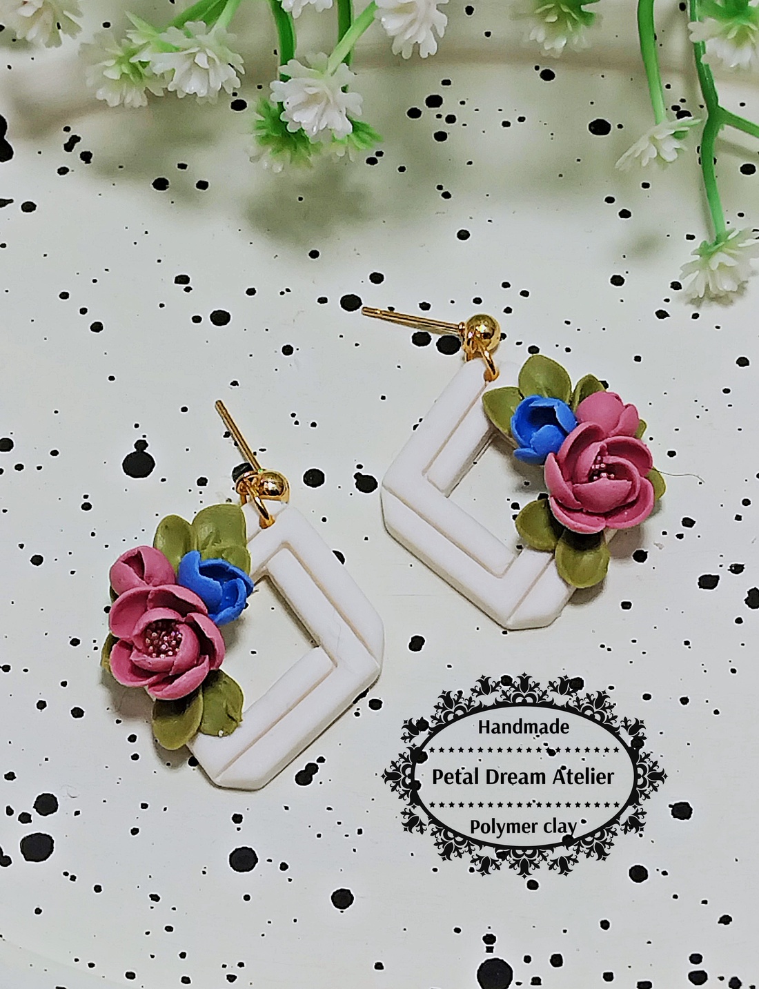 Cercei cu flori - bijuterii - cercei - cercei cu figurine - Artynos.ro