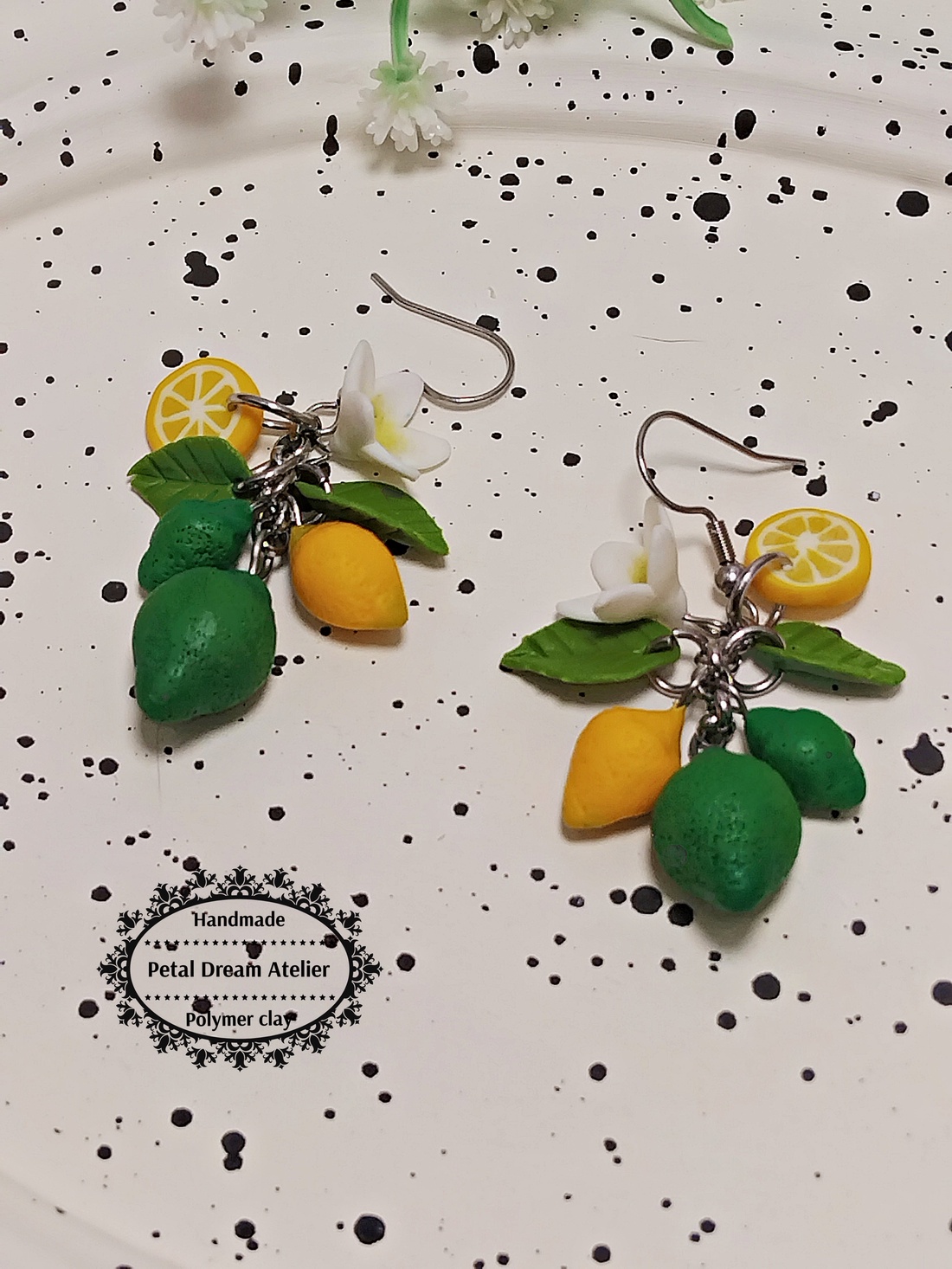 Cercei cu lămâi și lime - bijuterii - cercei - cercei cu figurine - Artynos.ro