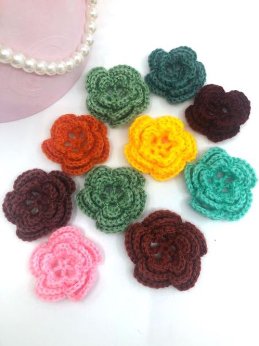 Flori / aplicatii crosetate - accessorii și unelte - accesorii pentru bijuterii - Artynos.ro