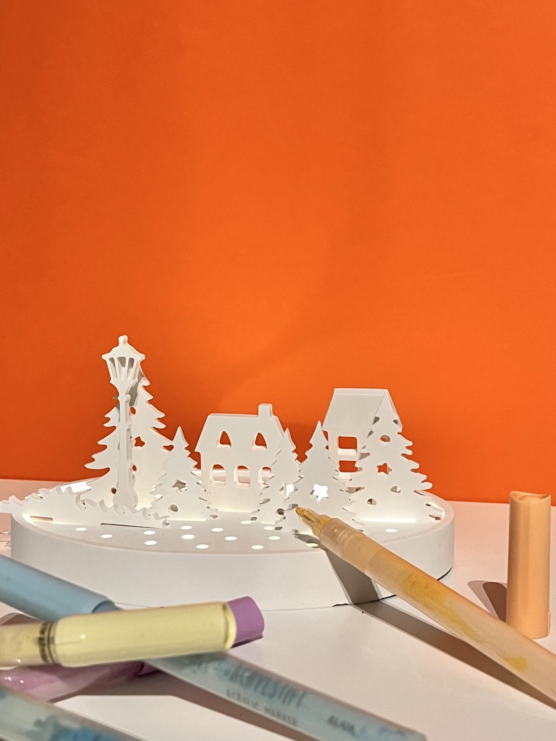 Decor de masă de Crăciun DIY cu lumini - colourable - crăciun - decorațiuni de crăciun de casă - decor pentru masă de crăciun - Artynos.ro