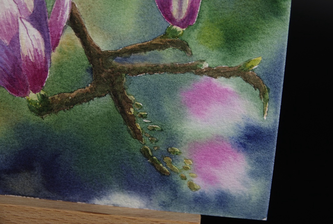 Pictură originală în acuarelă Spring Rising � 18 � 26 cm - arte vizuale și accesorii  - picturi - acuarele picturi - Artynos.ro