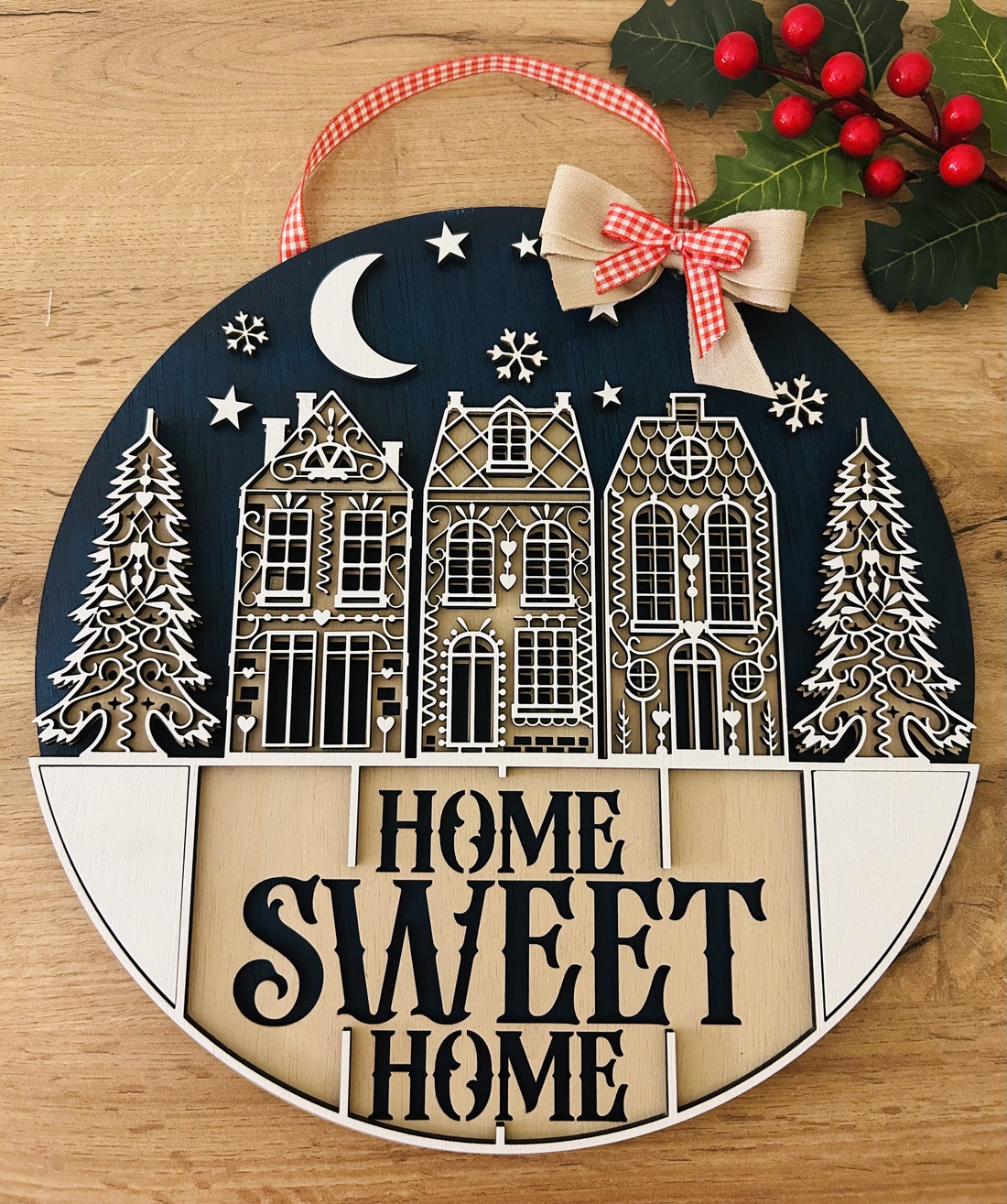 Decor perete/ușă - crăciun - decorațiuni de crăciun de casă - decorațiuni pentru ușă de crăciun - Artynos.ro