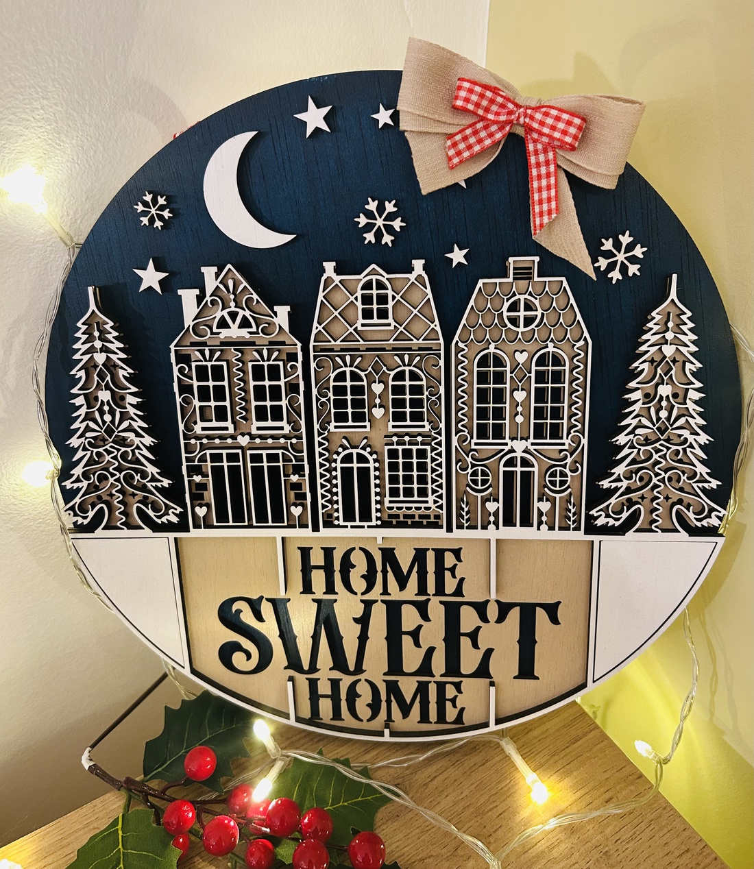 Decor perete/ușă - crăciun - decorațiuni de crăciun de casă - decorațiuni pentru ușă de crăciun - Artynos.ro