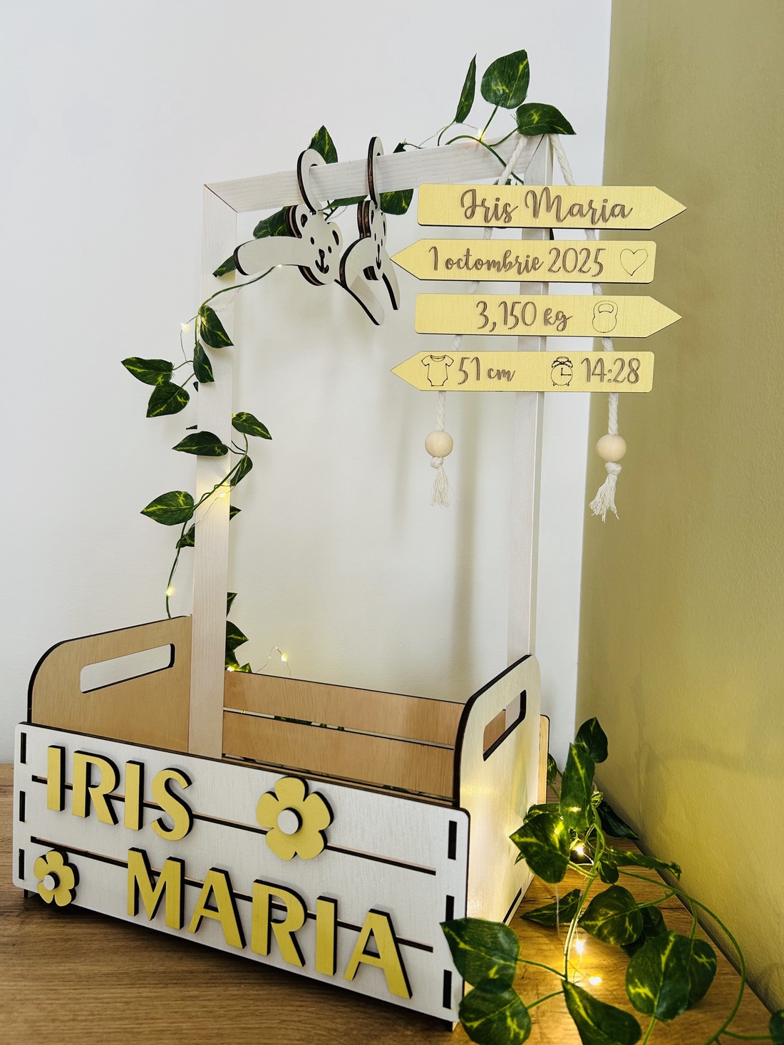 Coș personalizat pentru bebeluși  - casă & stil de viață - echipament pentru camera copiilor - decorațiuni de cameră - Artynos.ro