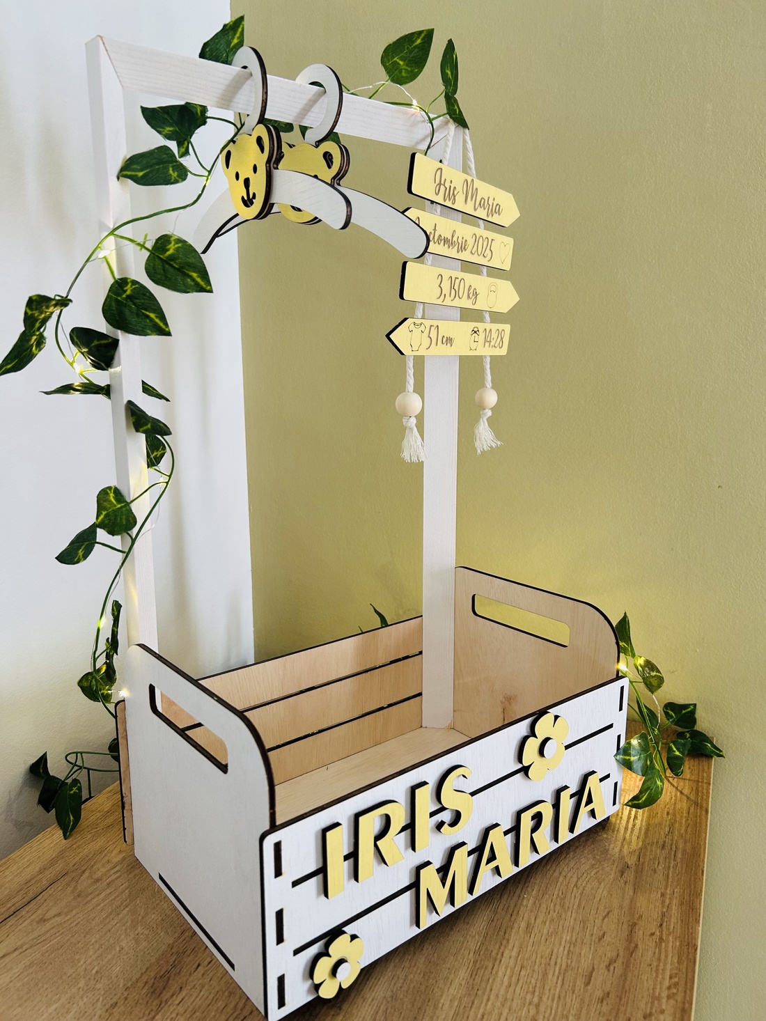 Coș personalizat pentru bebeluși  - casă & stil de viață - echipament pentru camera copiilor - decorațiuni de cameră - Artynos.ro