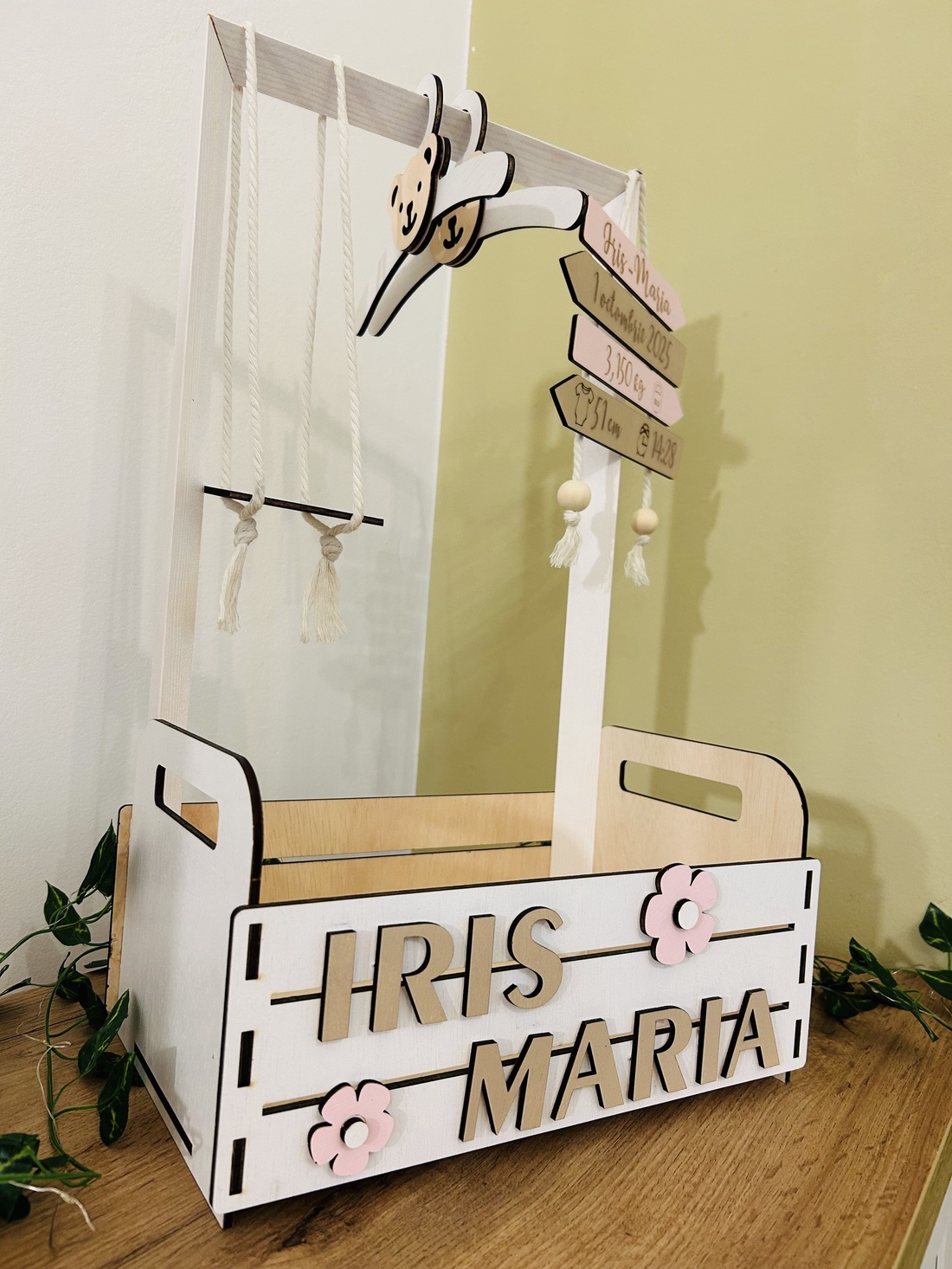 Coș personalizat pentru bebeluși  - casă & stil de viață - echipament pentru camera copiilor - decorațiuni de cameră - Artynos.ro