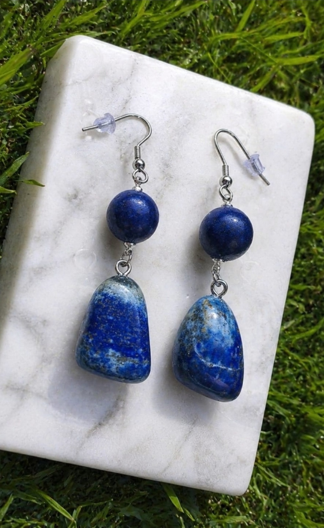 Cercei lapis lazuli - bijuterii - cercei - cercei din pietre semiprețioase - Artynos.ro
