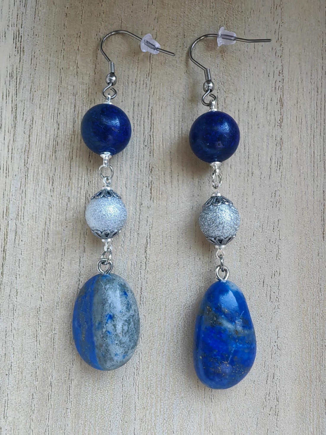 Cercei Lapis lazuli - bijuterii - cercei - cercei din pietre semiprețioase - Artynos.ro
