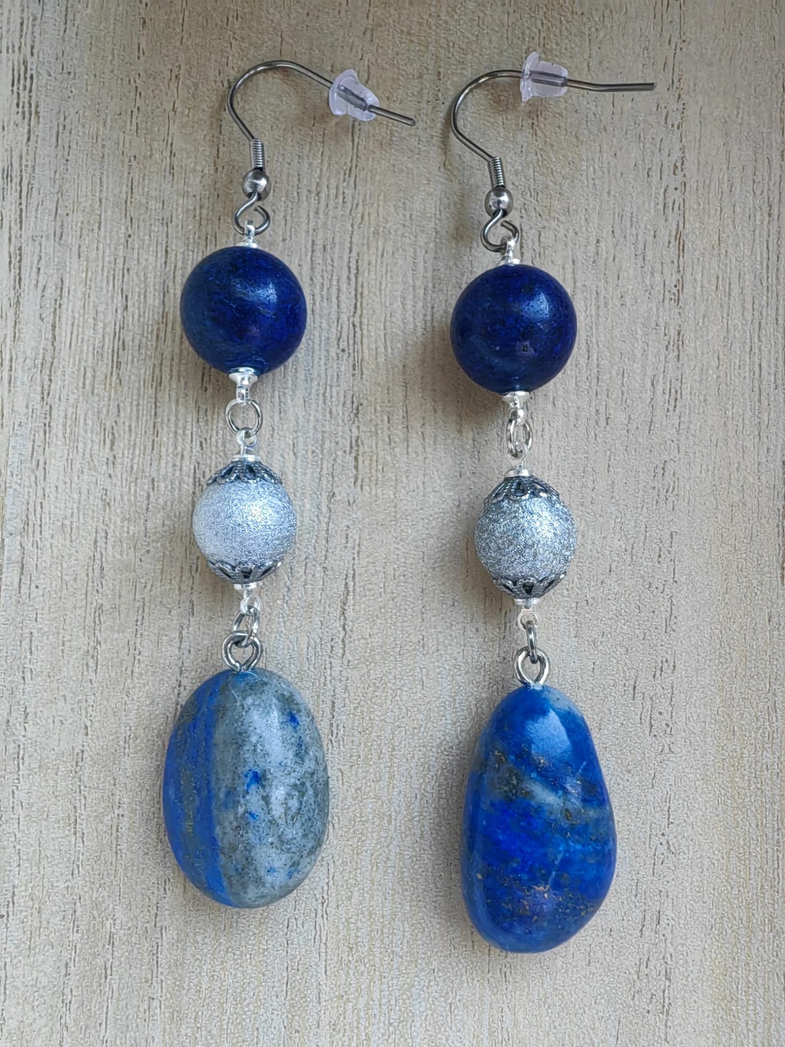 Cercei Lapis lazuli - bijuterii - cercei - cercei din pietre semiprețioase - Artynos.ro