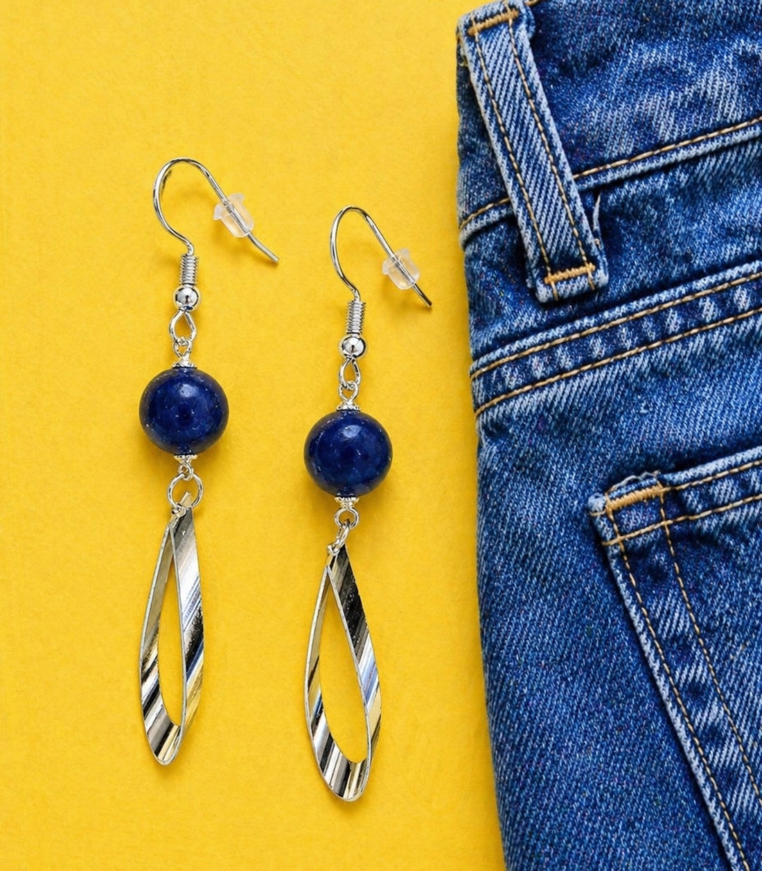 Cercei lapis lazuli - bijuterii - cercei - cercei din pietre semiprețioase - Artynos.ro