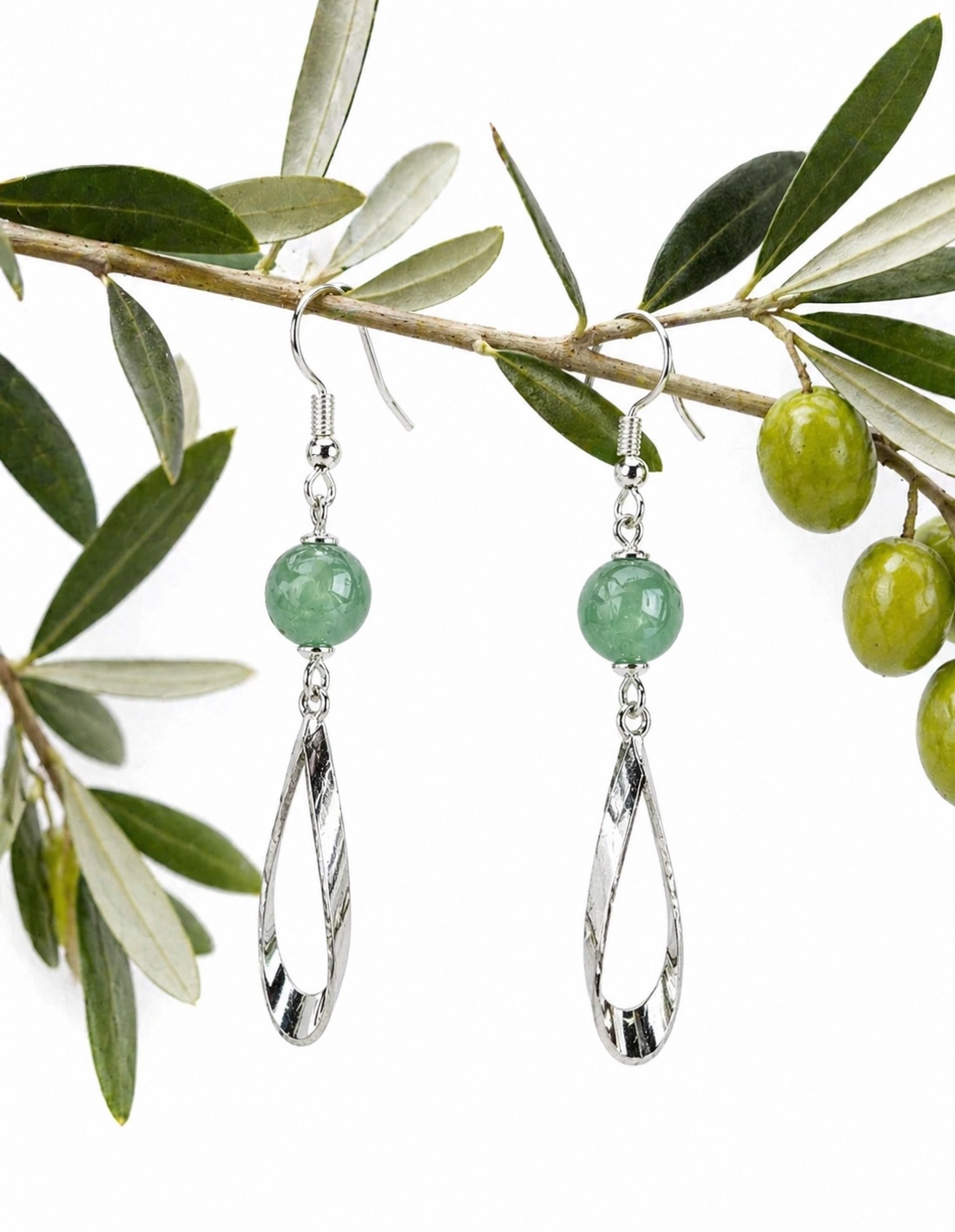 Cercei jad - bijuterii - cercei - cercei din pietre semiprețioase - Artynos.ro