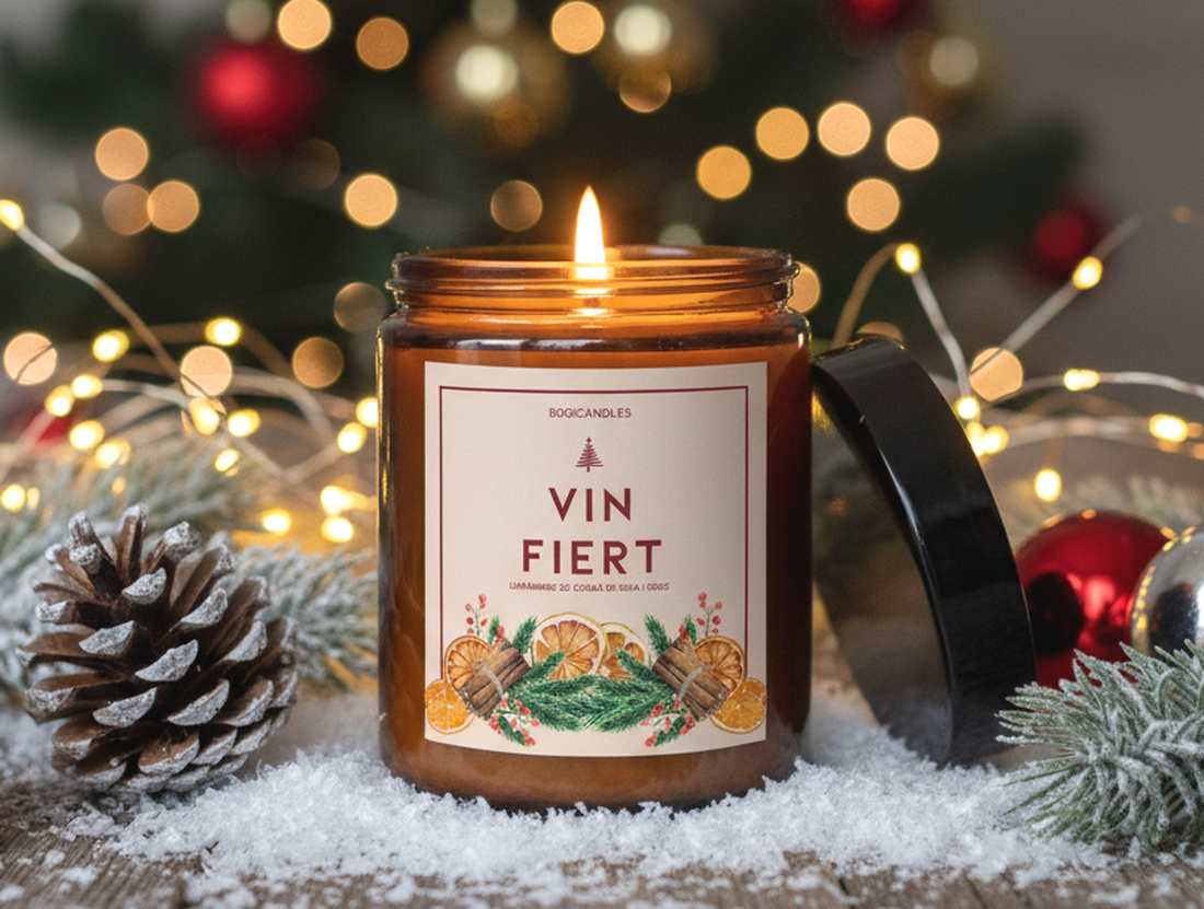 Lumânare cu VIN FIERT - 120g, 200g lumânare din ceară de soia lucrată manual, lumânare de Crăciun - crăciun - decorațiuni de crăciun de casă - lumânări parfumate de crăciun - Artynos.ro