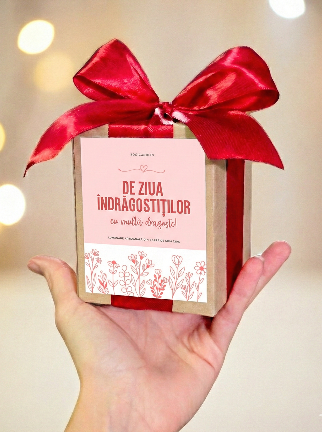 Lumânare parfumată de Ziua Îndrăgostiților 120g Lumânare din ceară de soia pentru Ziua Îndrăgostiților Cadou de Ziua Înd - casă & stil de viață - lumânări, parfumuri, arome - ceară parfumată - Artynos.ro