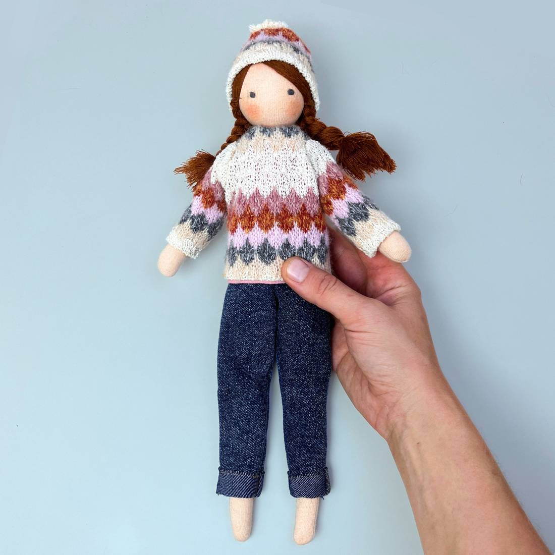 Bogi Baba - Set de iarnă - jucării și echipamente pentru copii - plușuri - păpușă croșetată, păpușă de pluș - Artynos.ro