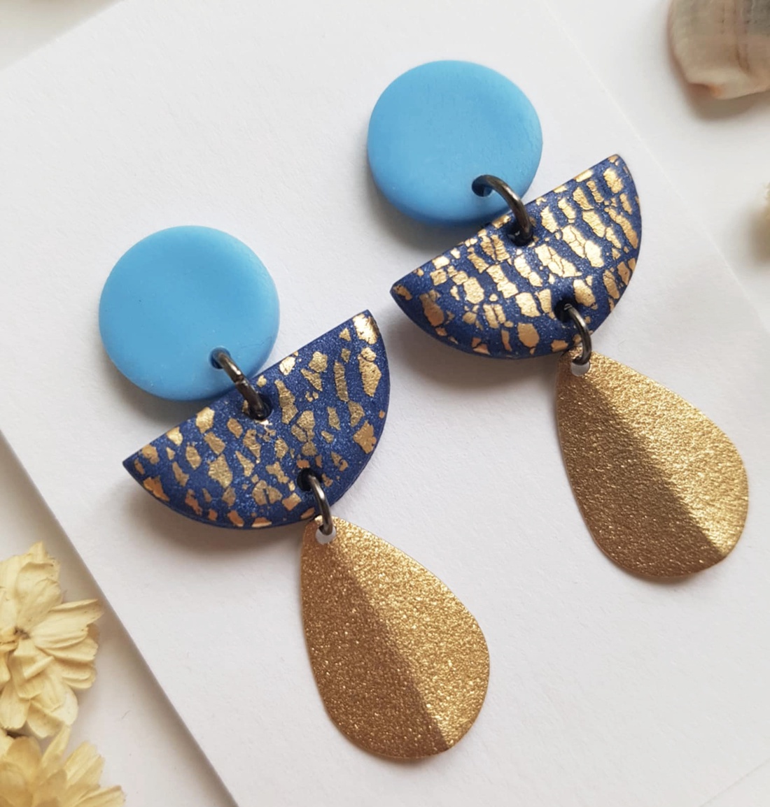 Cercei contemporani cercei supradimensionati argila polimerica, cercei atarnatori cercei pentru vacanta cadou Craciun  - bijuterii - cercei - cercei lungi - Artynos.ro