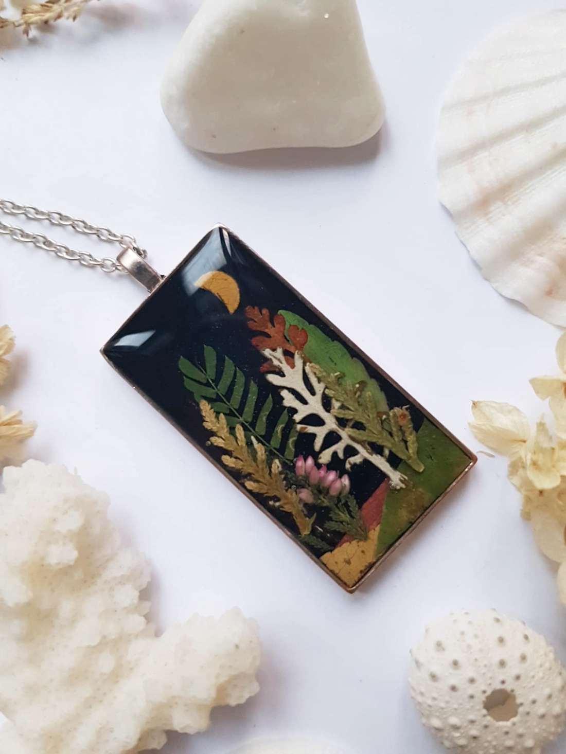 Cadou barbat Pandantiv unicat Pandantiv unisex rasina flori pandantiv copaci frunze colier flori cadou femei fiica  - bijuterii - coliere - pandative - Artynos.ro