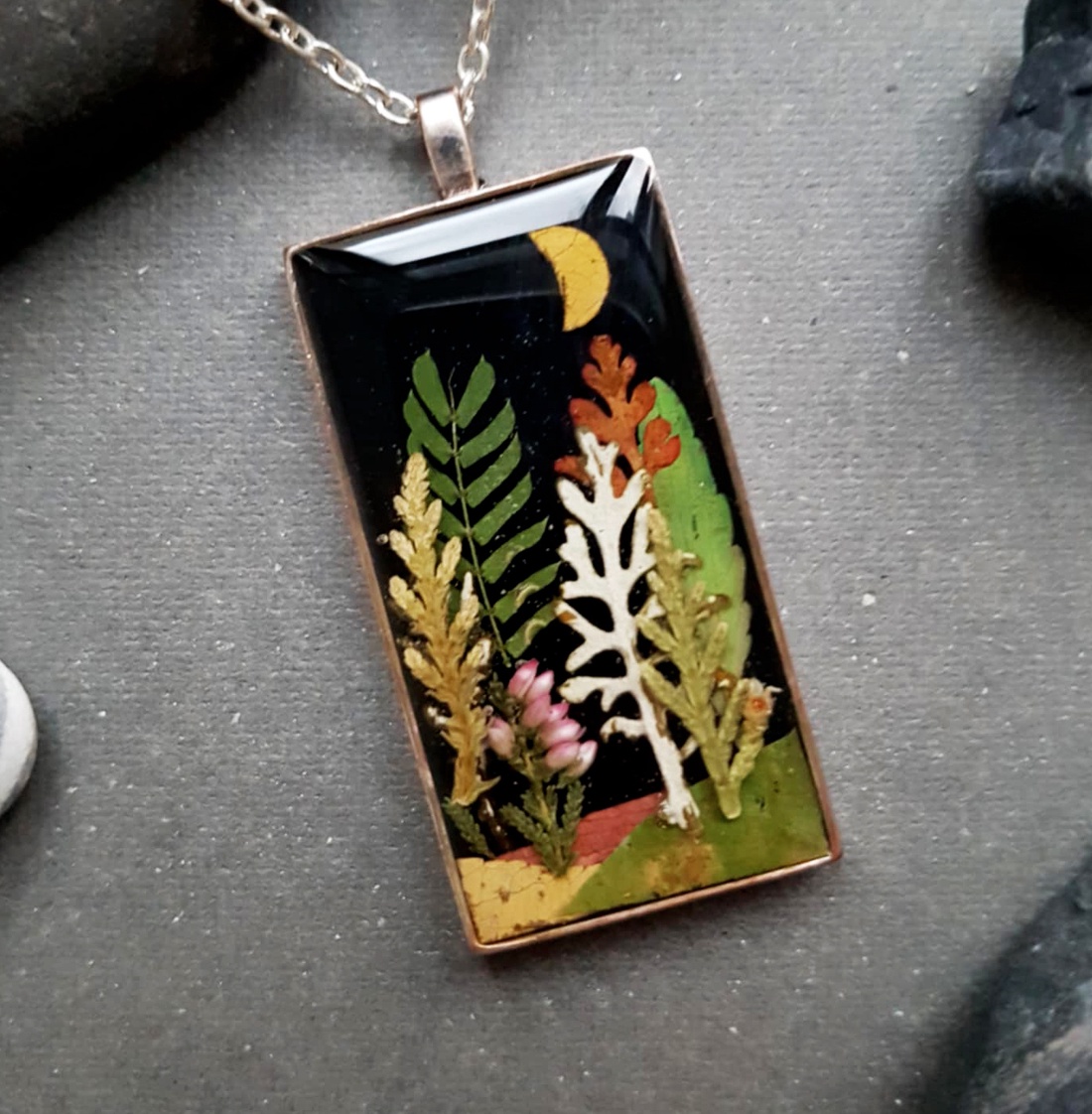 Cadou barbat Pandantiv unicat Pandantiv unisex rasina flori pandantiv copaci frunze colier flori cadou femei fiica  - bijuterii - coliere - pandative - Artynos.ro