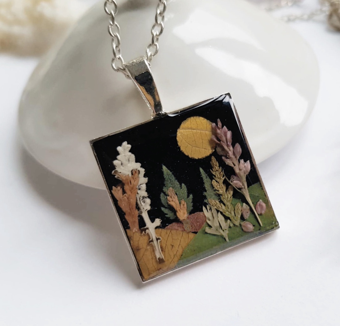 Cadou barbat Pandantiv unicat Pandantiv unisex rasina flori pandantiv copaci frunze colier flori cadou femei fiica  - bijuterii - coliere - pandative - Artynos.ro