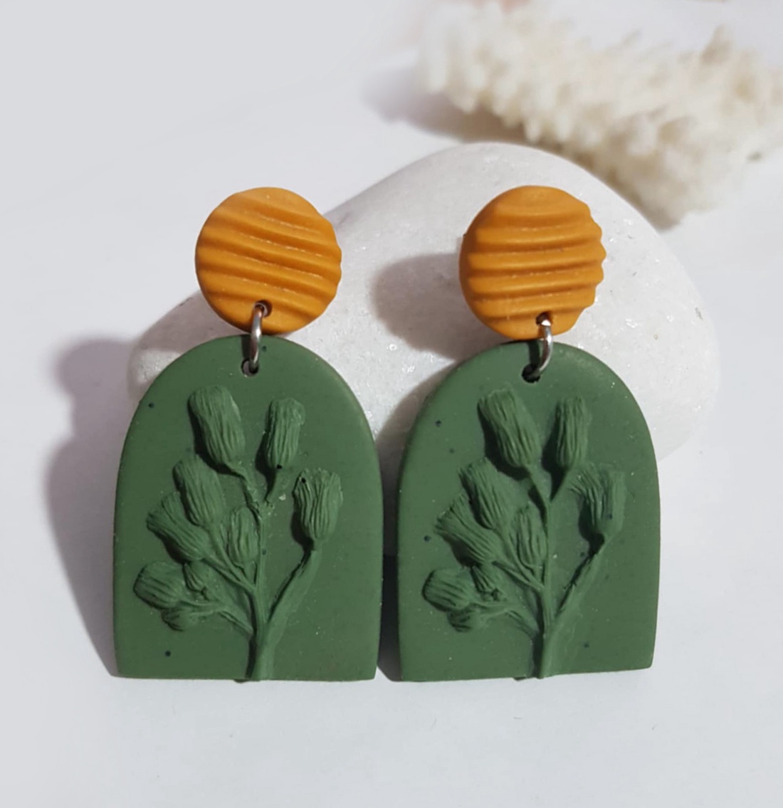 Cercei moderni arca Cercei rotunzi cercei lungi cercei verzi cercei atarnatori flori bijuterie moderna cadou mos Craciun - crăciun - cadouri de moș crăciun - cadouri de moș crăciun - Artynos.ro