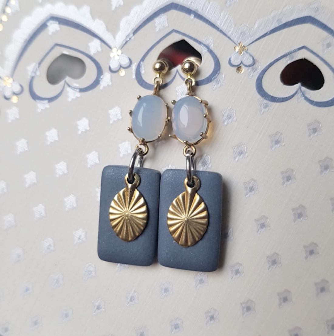 Cercei moderni lungi Cercei gri agatatori, cercei atarnatori supradimensionati cercei geometrici bijuterie cadou Craciun - crăciun - cadouri de moș crăciun - cadouri de moș crăciun - Artynos.ro