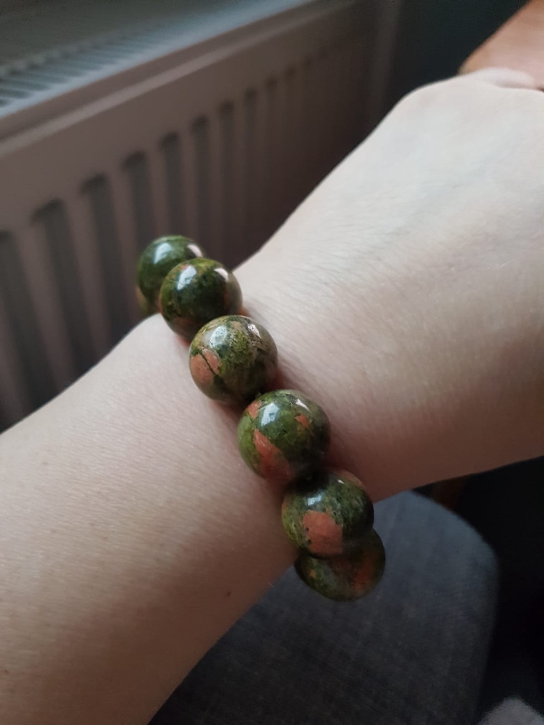 Bratara ajustabila bratara groasa bratara pietre semipretioase unakit negre bratara cadou prietena colega iubita - bijuterii - brățări - brățări din pietre semiprețioase - Artynos.ro