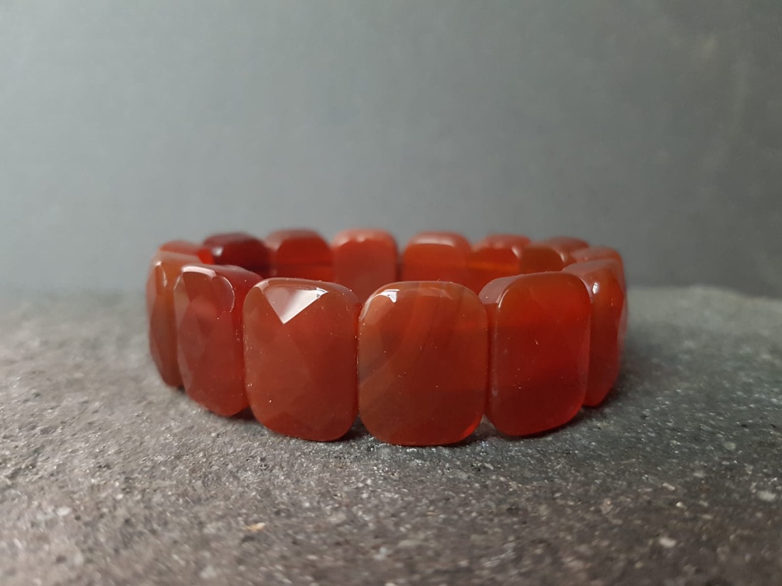 Bratara ajustabila bratara groasa bratara pietre semipretioase agata rosie negre bratara cadou prietena colega iubita - bijuterii - brățări - brățări din pietre semiprețioase - Artynos.ro