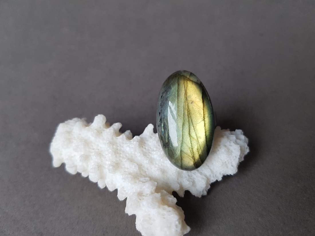 Inel reglabil cu piatra de labradorit, inel labradorit inel ajustabil, cadou pentru fiica, bijuterie cadou iubita mama - bijuterii - inele - inele cu pietre semiprețioase - Artynos.ro