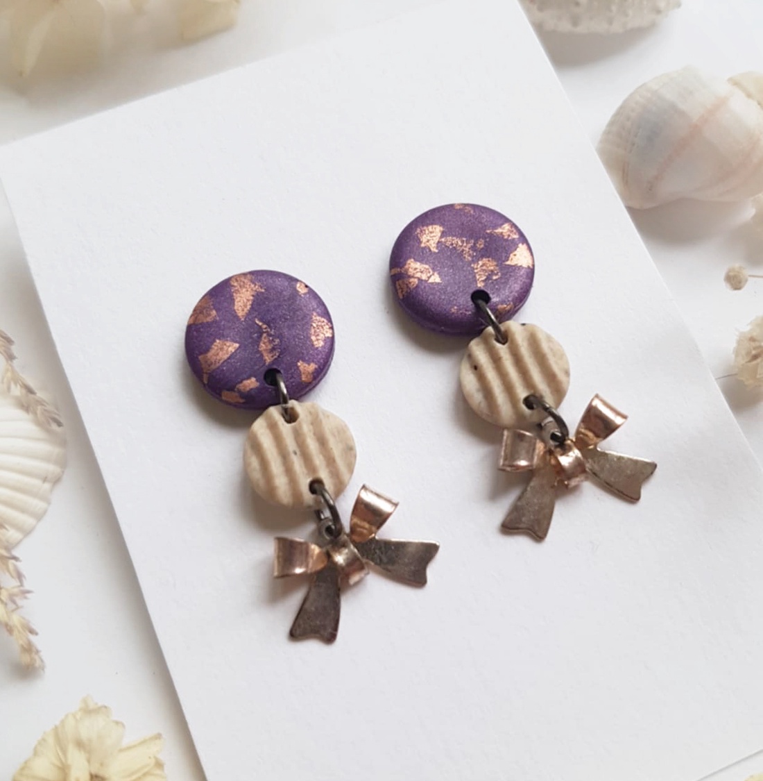 Cercei moderni cercei moderni roz maro, cercei toamna cercei atarnatori cu tija, bijuterie contemporana cadou Craciun - bijuterii - cercei - cercei cu figurine - Artynos.ro