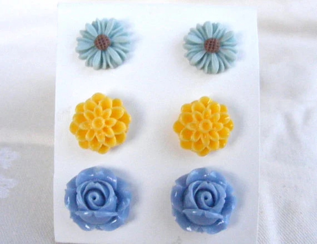 Set Cercei pentru lobul urechii fimo cercei surub rotunzi cercei cu tija cercei aurii verzi cercei minimali cadou femeie - bijuterii - seturi de bijuterii - Artynos.ro