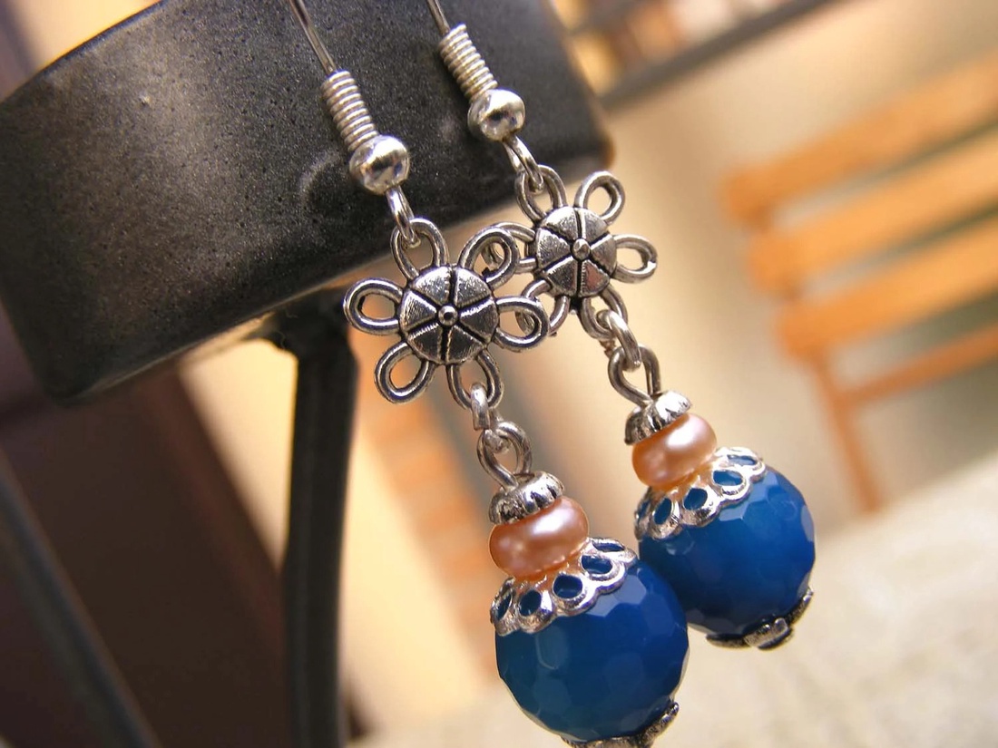 Cercei eleganti cercei cu agate cercei atarnatori semipretioase cercei ocazie cercei moderni cadou martie martisor - bijuterii - cercei - cercei din pietre semiprețioase - Artynos.ro