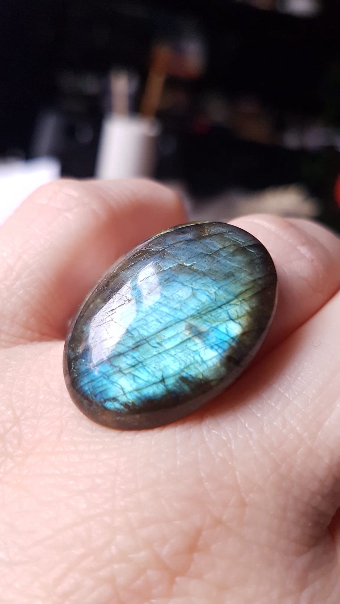 Inel labradorit inel cadochon piatra pretioasa labradorit inel reglabil filigran inel ajustabil bijuterie cadou colega - bijuterii - inele - inele cu pietre semiprețioase - Artynos.ro