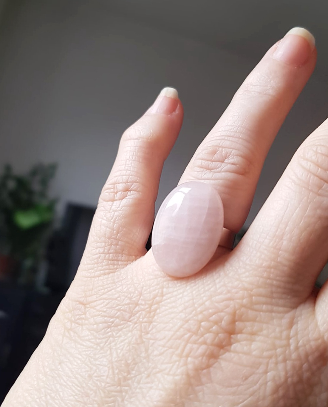 Inel cuart roz inel cadochon piatra pretioasa cuart inel reglabil filigran inel ajustabil bijuterie cadou colega - bijuterii - inele - inele cu pietre semiprețioase - Artynos.ro