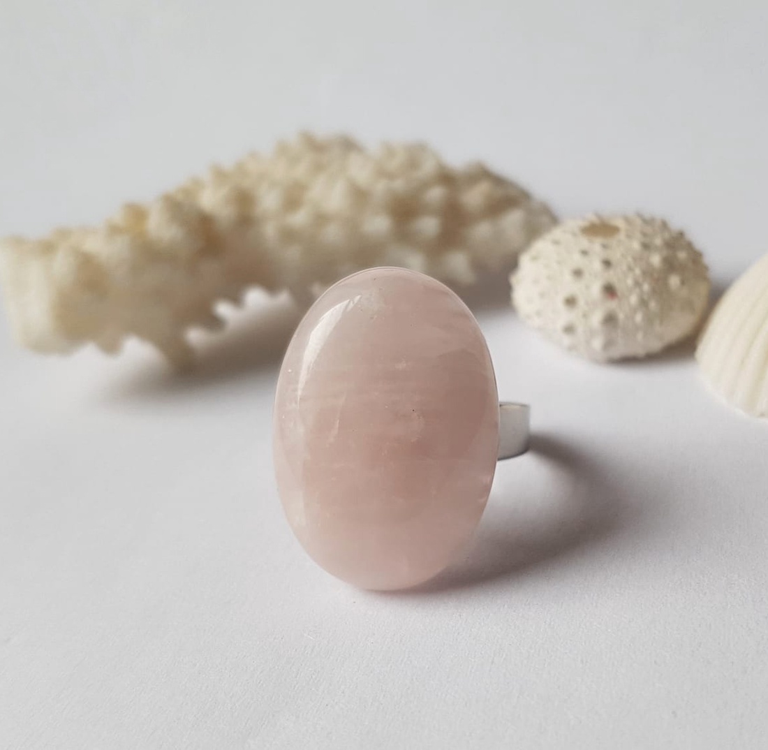 Inel cuart roz inel cadochon piatra pretioasa cuart inel reglabil filigran inel ajustabil bijuterie cadou colega - bijuterii - inele - inele cu pietre semiprețioase - Artynos.ro