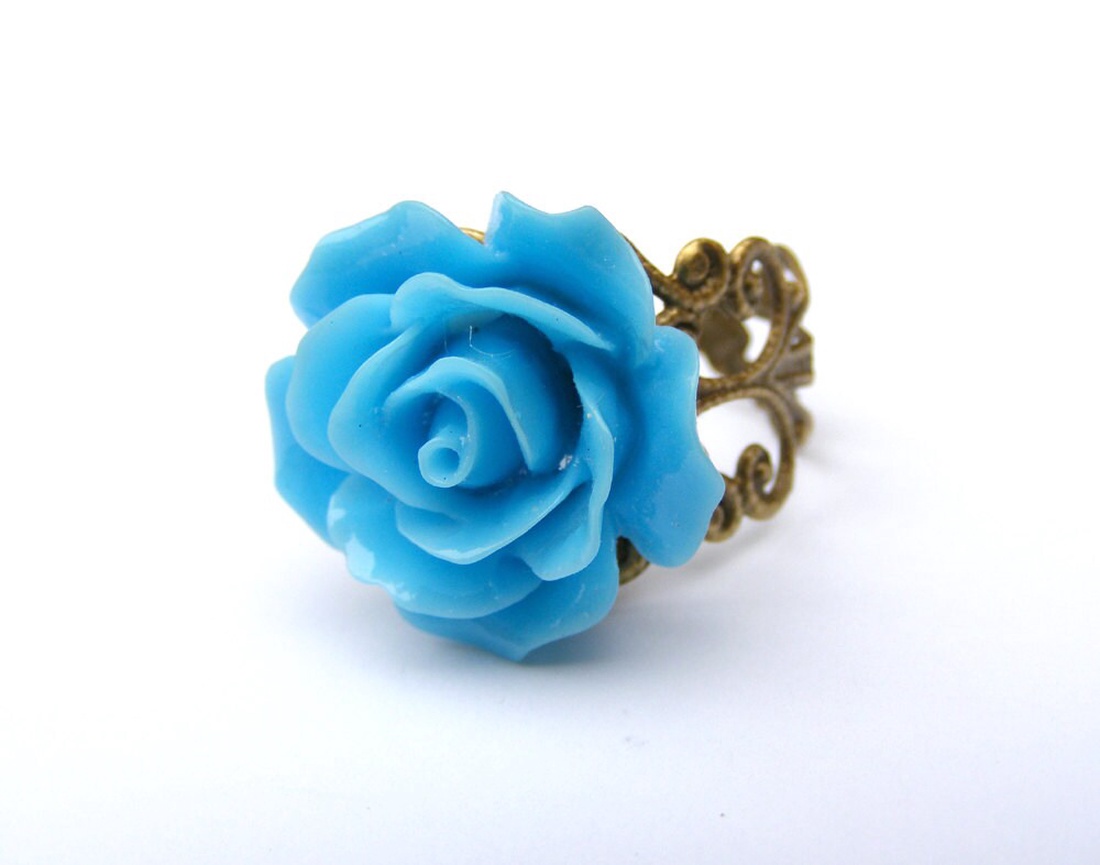 Inel reglabil filigran inel statement ajustabil trandafir inel vintage floare cadou pentru fiica bijuterie unic martie - bijuterii - inele - inele statement - Artynos.ro