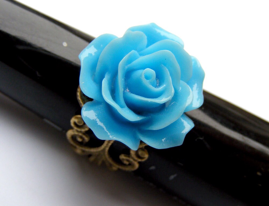 Inel reglabil filigran inel statement ajustabil trandafir inel vintage floare cadou pentru fiica bijuterie unic martie - bijuterii - inele - inele statement - Artynos.ro