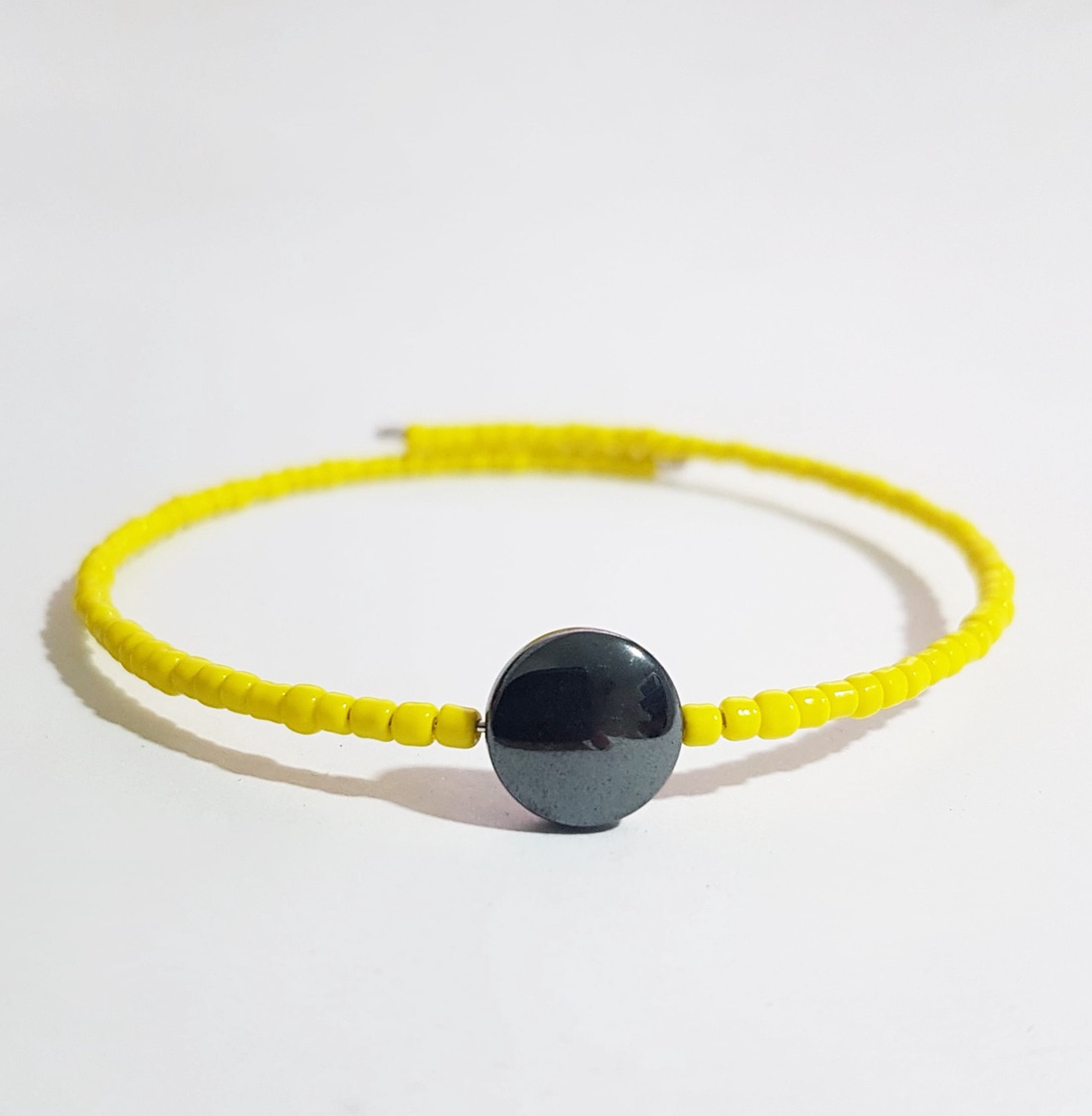 Bratara minimalista ajustabila bratara subtire bratara eleganta margele nisip galbena bratara cadou prietena iubita - bijuterii - brățări - brățări din pietre semiprețioase - Artynos.ro