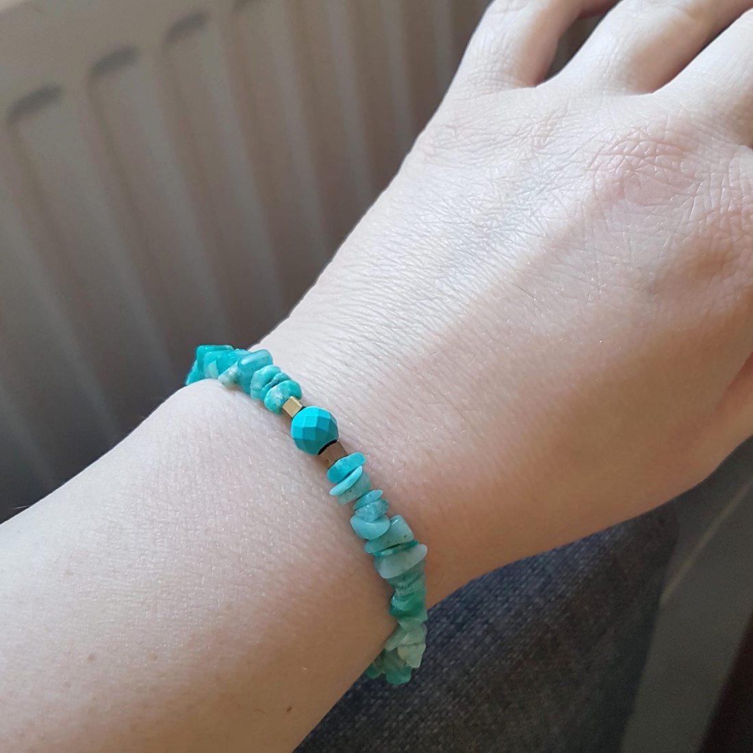 Bratara din pietre semipretioase bratara acvamarin aquamarina bratara pietre naturale - bijuterii - brățări - brățări din pietre semiprețioase - Artynos.ro