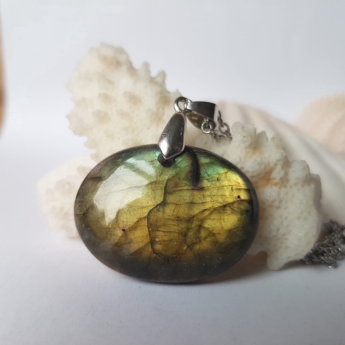 Pandantiv labradorit natural colier piatra semipretioasa pandantiv piatra naturala lacrima bijuterie cuart cadou mama - bijuterii - coliere - coliere din pietre semiprețioase - Artynos.ro