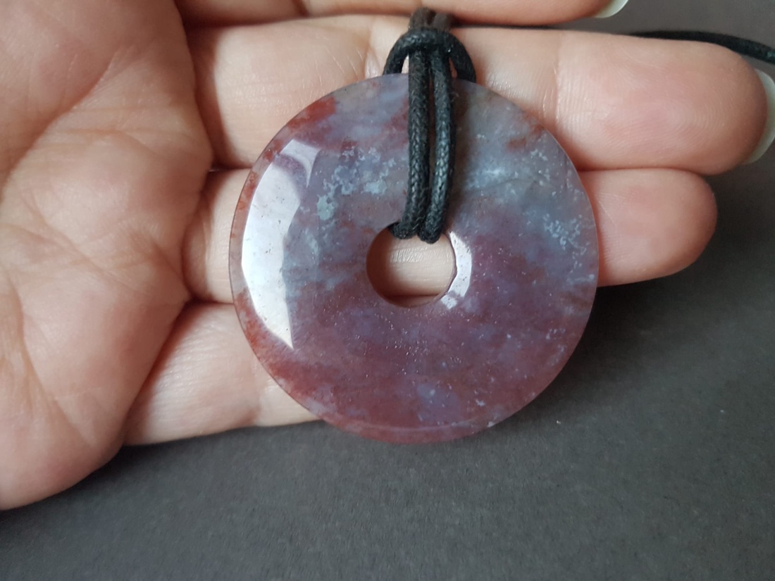 Pandantiv unicat Pandantiv agata indiana Pandantiv rotund colier pietre semipretioase Cadou zodie scorpion sagetator - bijuterii - coliere - coliere din pietre semiprețioase - Artynos.ro