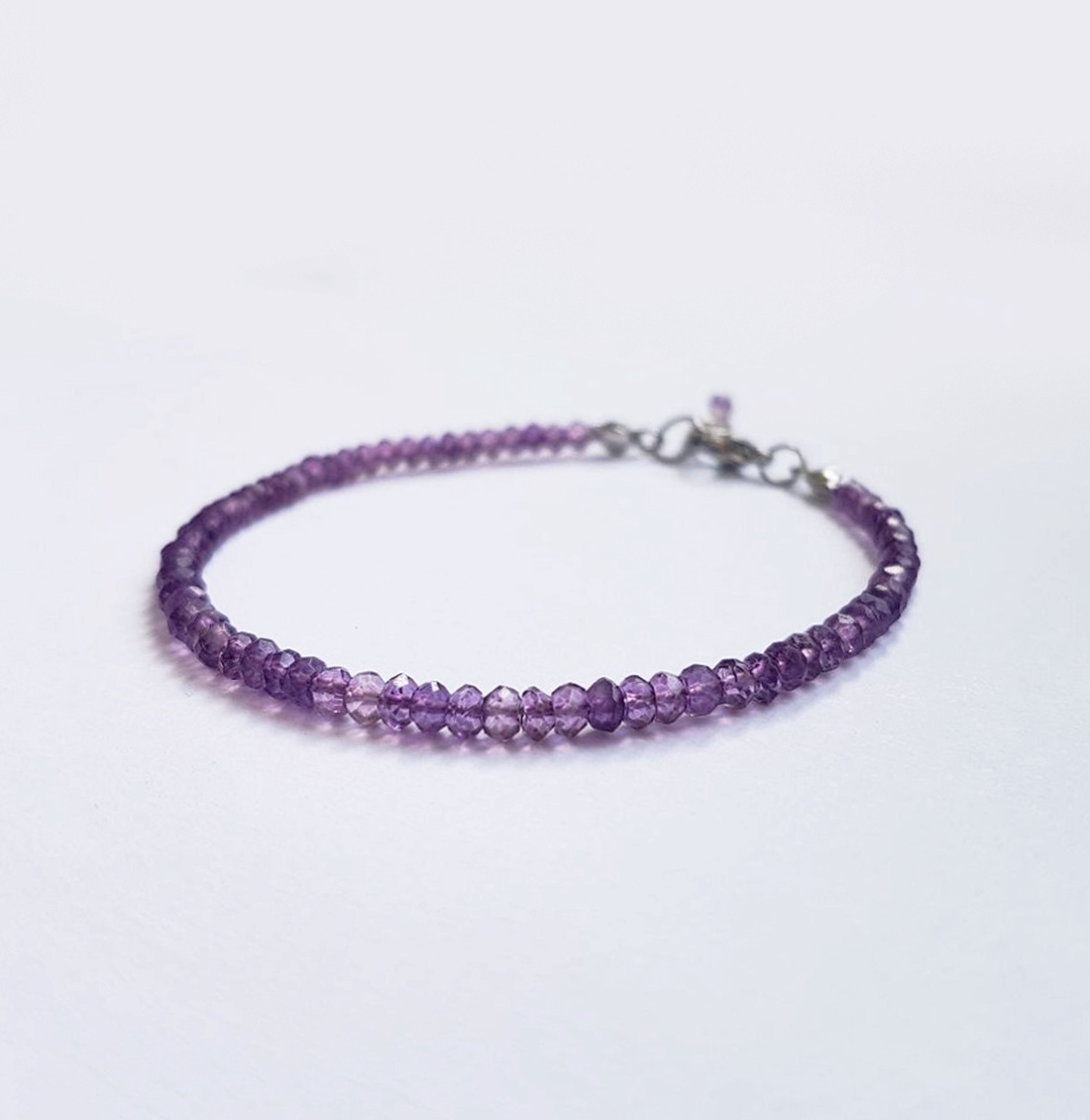 Bratara minimalista moderna Bratara din pietre semipretioase bratara ametist bratara pietre naturale cadou iubita sotie  - bijuterii - brățări - brățări din pietre semiprețioase - Artynos.ro