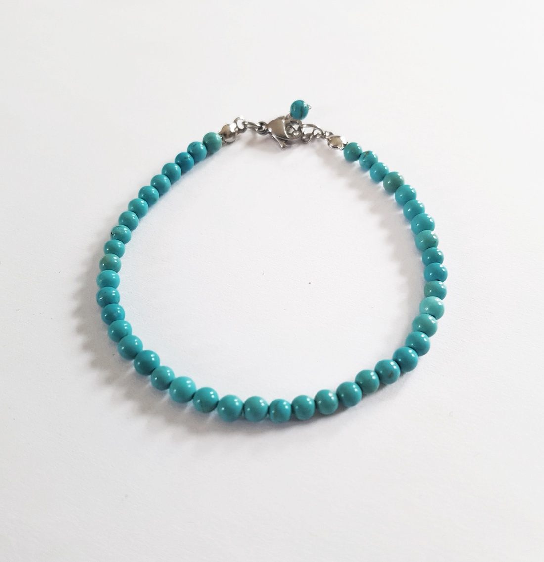 Bratara din pietre semipretioase bratara turcoaz bratara pietre naturale - bijuterii - brățări - brățări din pietre semiprețioase - Artynos.ro