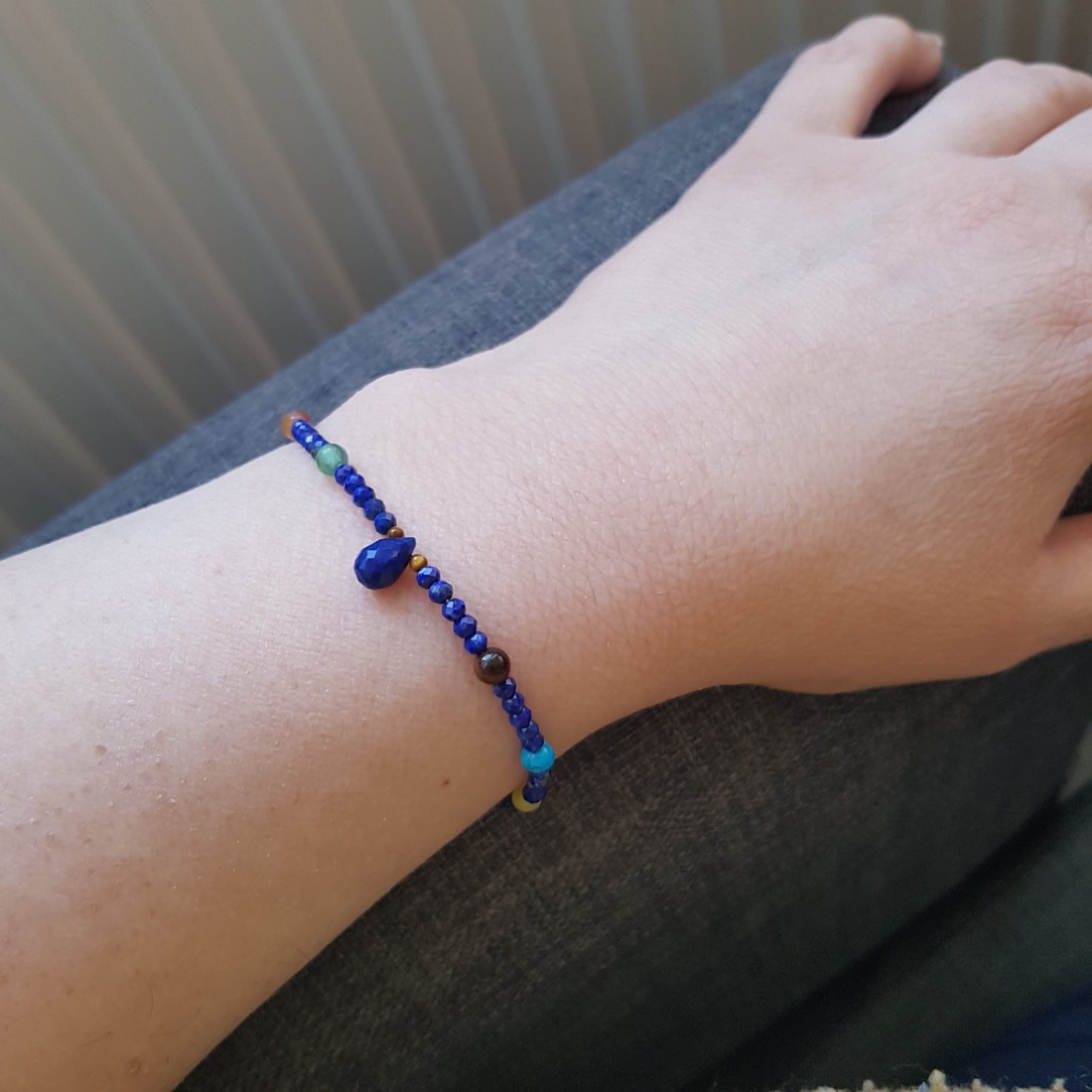 Bratara din lapis lazuli pietre semipretioase bratara chakra pietre naturale bijuterie cadou zodie sagetator balanta - bijuterii - brățări - brățări din pietre semiprețioase - Artynos.ro