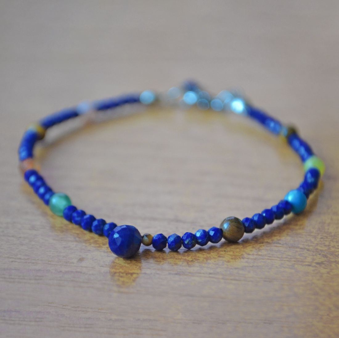 Bratara din lapis lazuli pietre semipretioase bratara chakra pietre naturale bijuterie cadou zodie sagetator balanta - bijuterii - brățări - brățări din pietre semiprețioase - Artynos.ro
