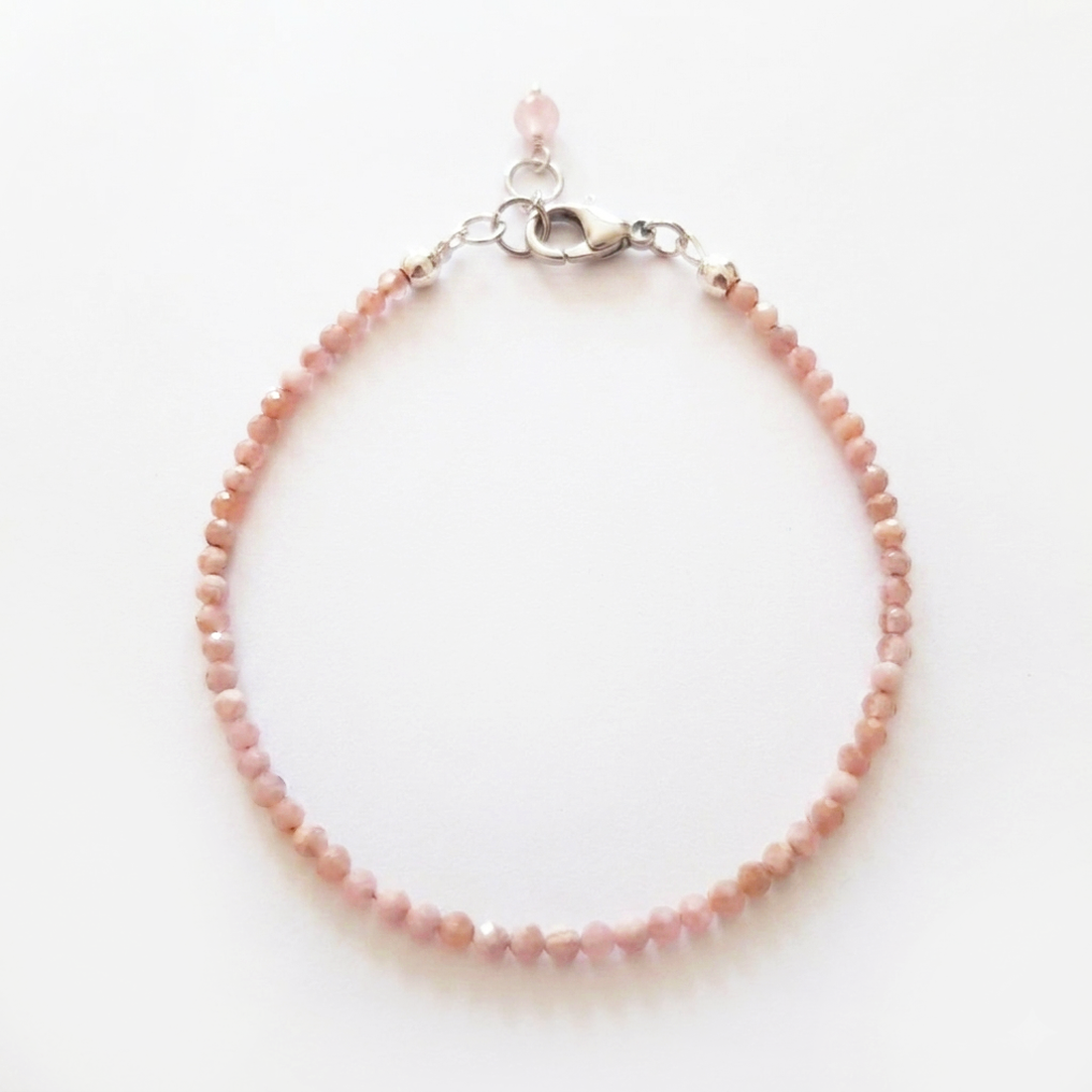 Bratara eleganta din opal roz bratara pietre semipretioase bijuterie minimalista cadou zodie balanta pesti bijuterie roz - bijuterii - brățări - brățări din pietre semiprețioase - Artynos.ro